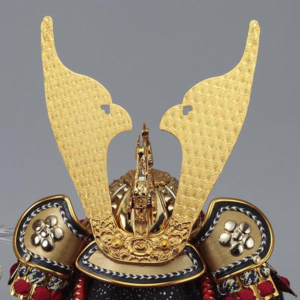 五月人形 兜飾り コンパクト 兜 ガラスケース飾り kabuto-49 165-712 5