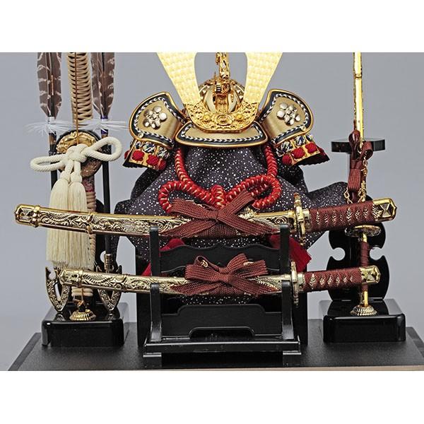 五月人形 兜飾り コンパクト 兜 ガラスケース飾り kabuto-49 165-712 5