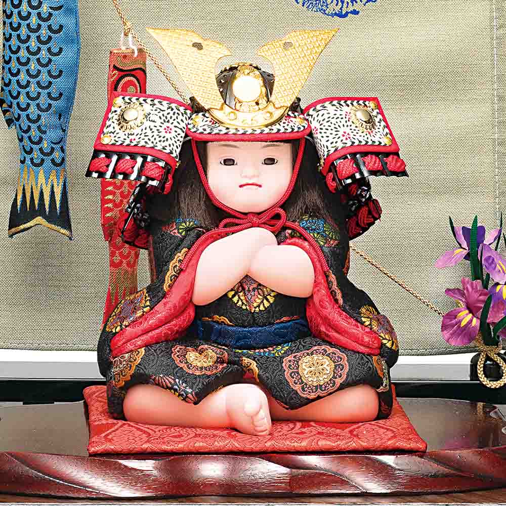 五月人形 真多呂人形作 木目込み 大将飾り 子供大将 五月童 3553 |