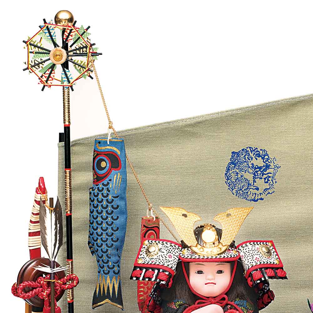 五月人形 真多呂人形作 木目込み 大将飾り 子供大将 五月童 3553 |