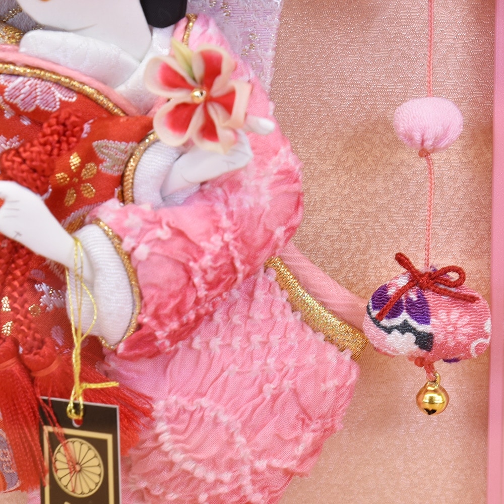 羽子板 壁掛け お祝い 羽子板飾り 初正月飾り 7号 日和 ピンク 溜塗