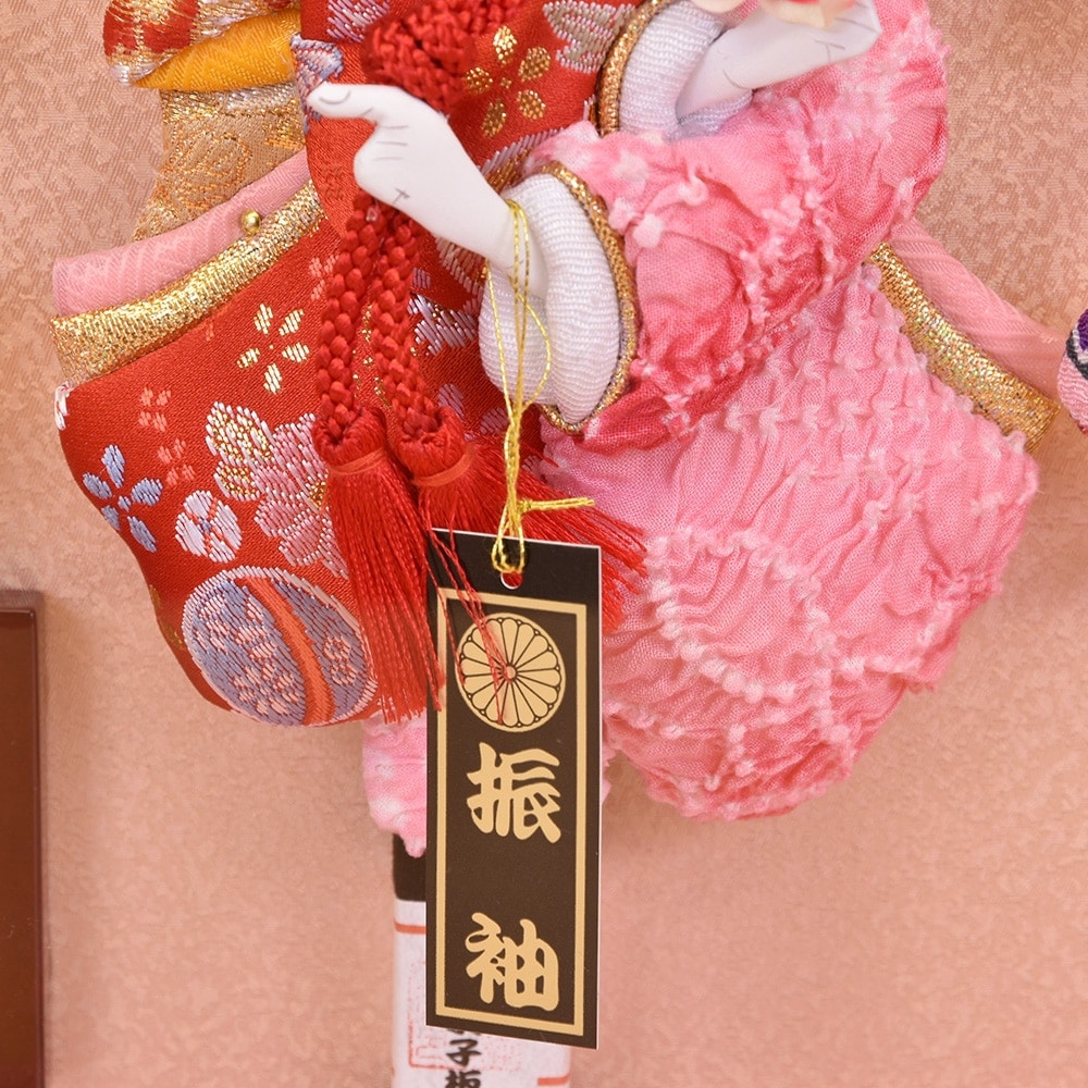 羽子板 壁掛け お祝い 羽子板飾り 初正月飾り 7号 日和 ピンク 溜塗