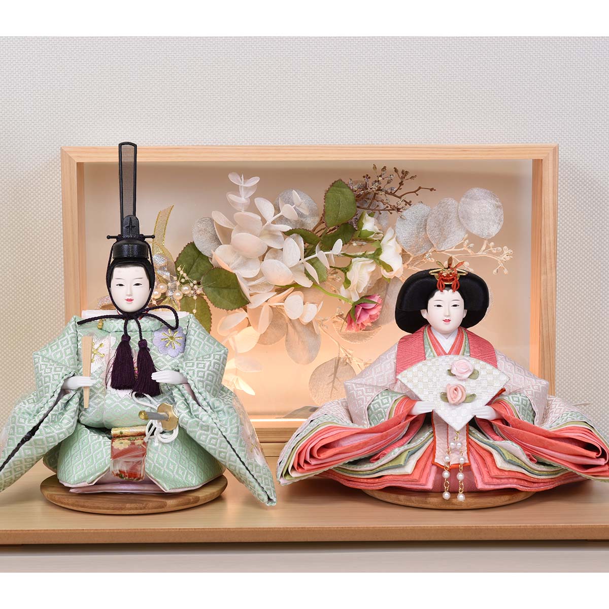 雛人形 コンパクト おしゃれ 初節句 お祝い ひな人形 平飾り 親王飾り