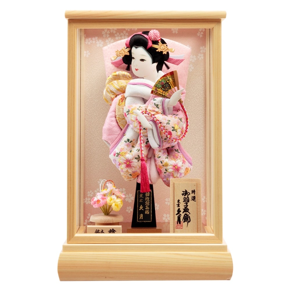 押絵羽子板 久月 お祝い 羽子板飾り 初正月飾り 女の子 ケース付 ディスプレイ 羽子板 久月 お祝い 初正月 羽子板飾り コンパクト ケース飾り