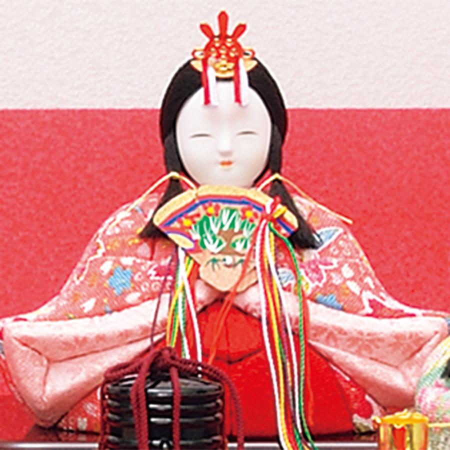 雛人形 コンパクト 木目込み 一秀 ひな人形 十五人飾 平安雛14号 収納