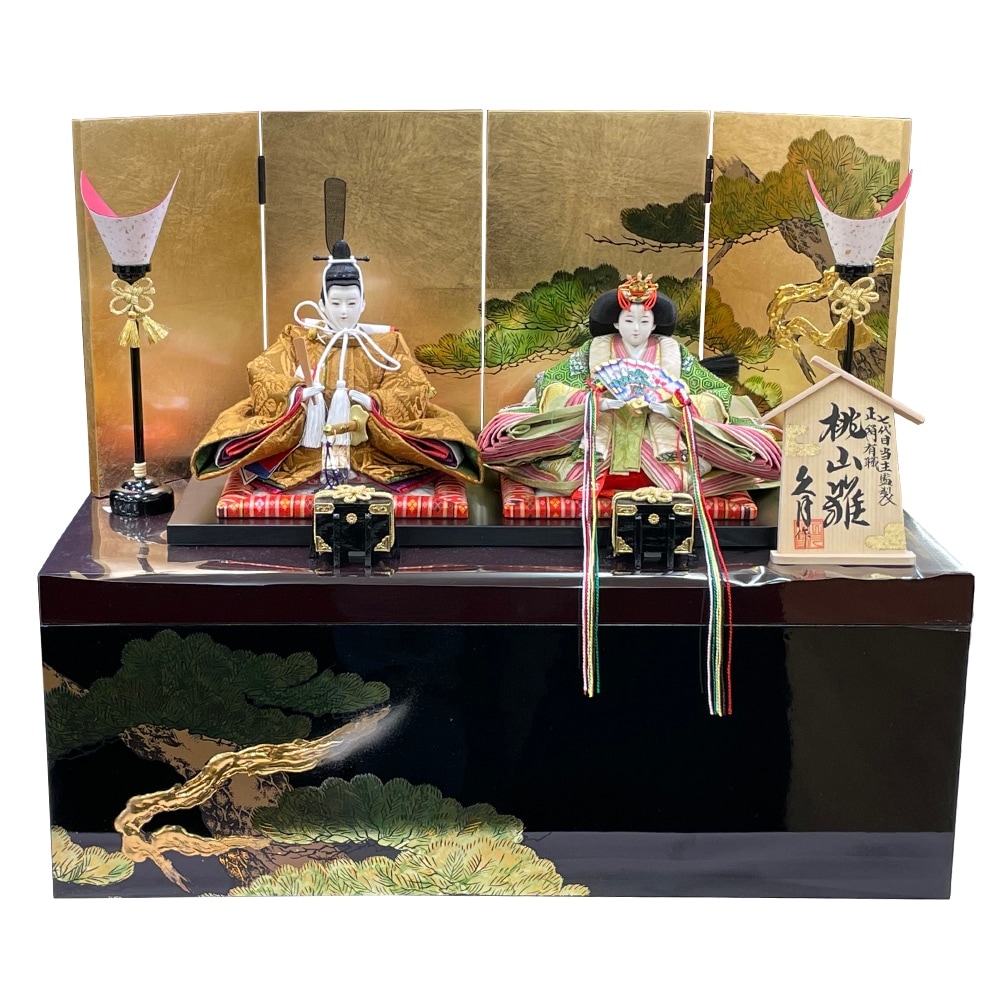雛人形 久月 ひな人形 お祝い 収納飾り 収納式 桃山雛 親王飾り 二人