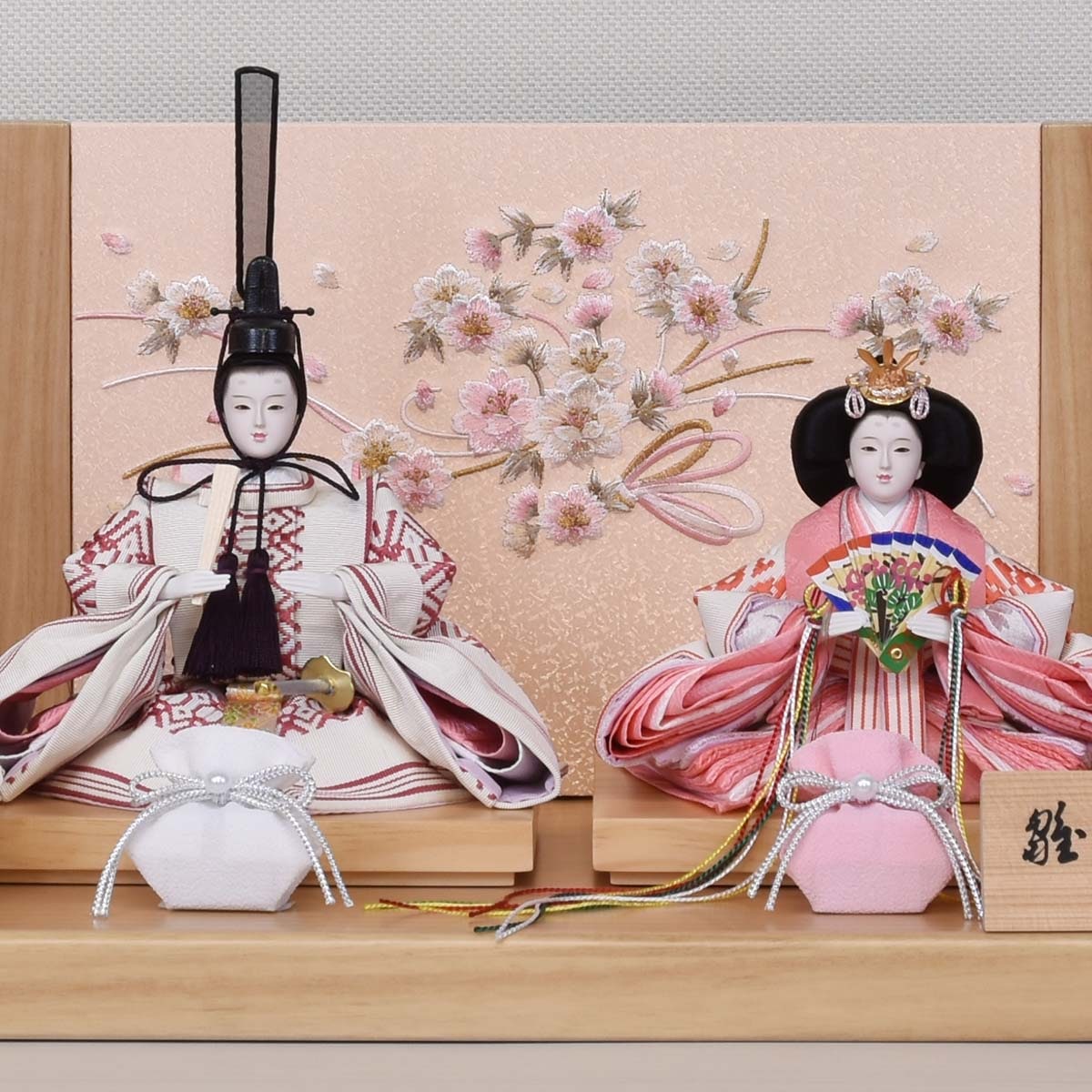 雛人形 博多織 袋帯 シック コンパクト 刺繍バック LED おしゃれ