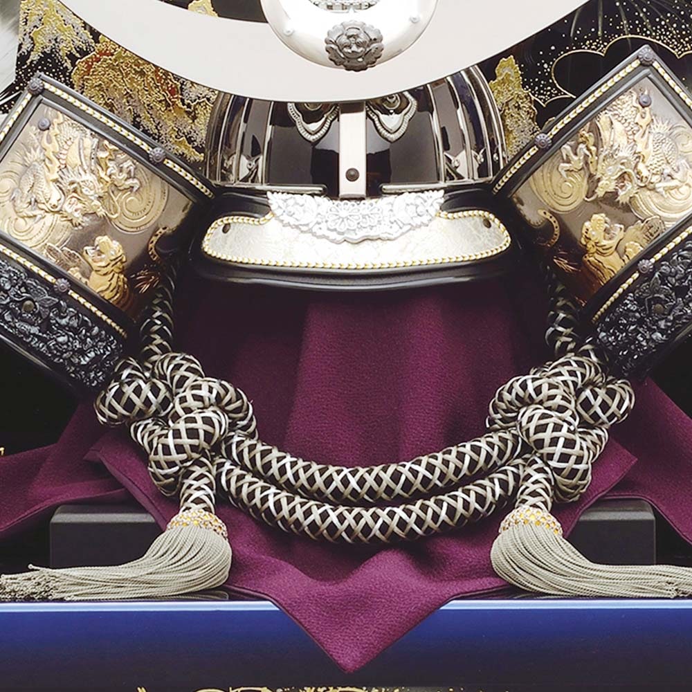 五月人形 コンパクト 着用 上杉 収納飾り 兜飾り 収納式 25号 上杉謙信