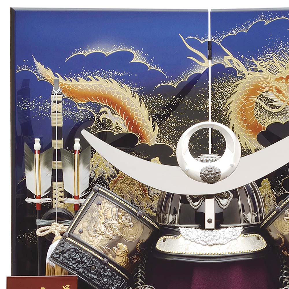 五月人形 コンパクト 着用 上杉 収納飾り 兜飾り 収納式 25号 上杉謙信