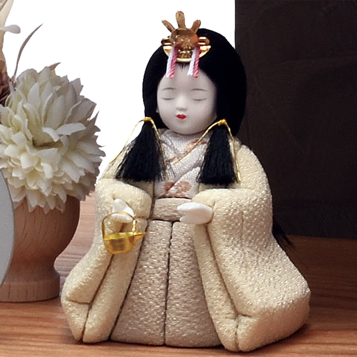 雛人形 コンパクト かわいい マンション モダン グレージュ 女の子