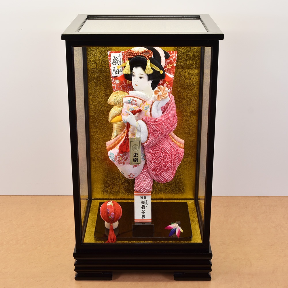 羽子板飾りケース飾り初正月オルゴール付き