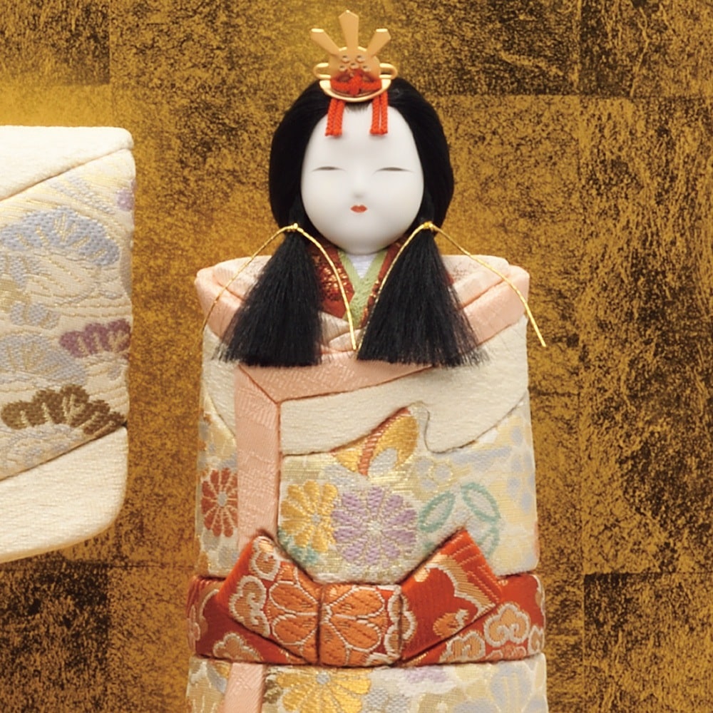 雛人形 お祝い 木目込み 一秀 ひな人形 親王飾り ケース入