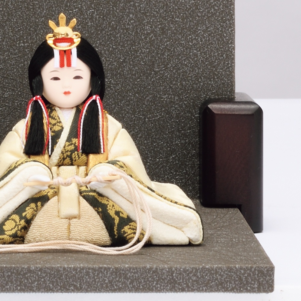 雛人形 コンパクト お祝い 木目込み 一秀 ひな人形 親王飾り 桃山雛 0