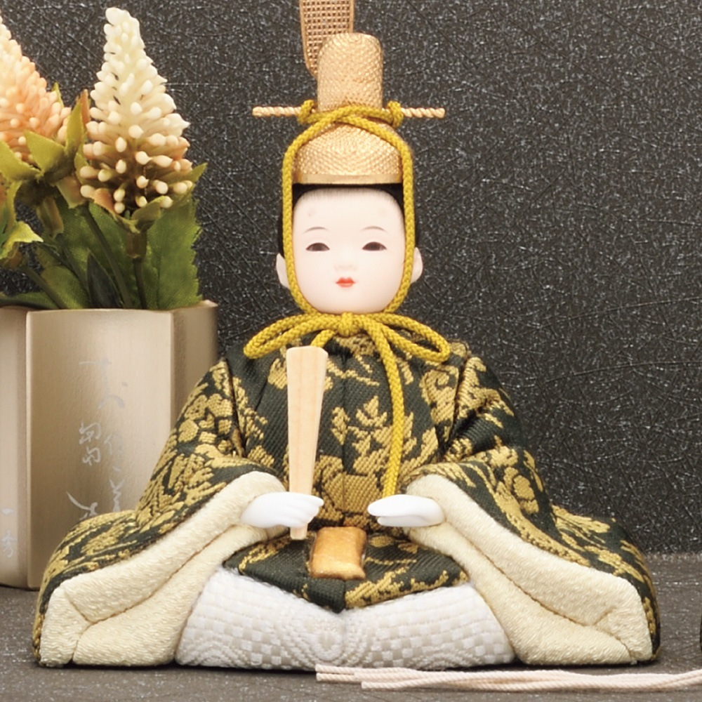 雛人形 コンパクト お祝い 木目込み 一秀 ひな人形 親王飾り 桃山雛 0