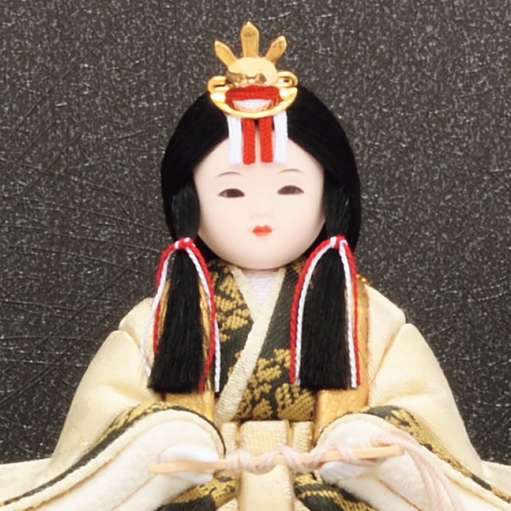 雛人形 コンパクト お祝い 木目込み 一秀 ひな人形 親王飾り 桃山雛 0