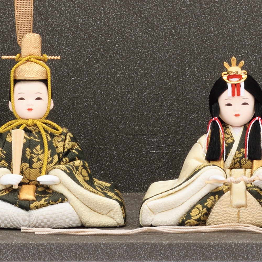 雛人形 コンパクト お祝い 木目込み 一秀 ひな人形 親王飾り 桃山雛 0