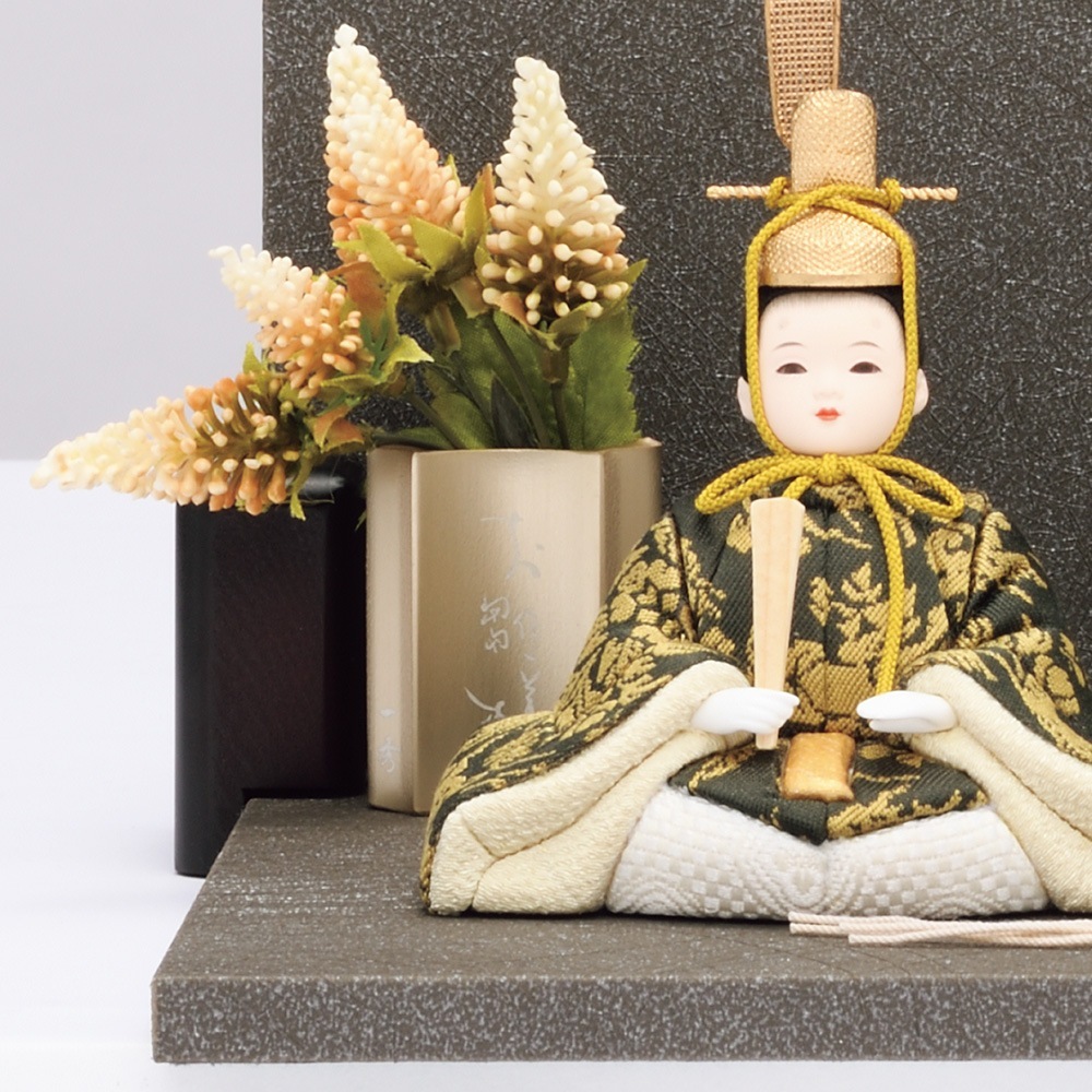 雛人形 コンパクト お祝い 木目込み 一秀 ひな人形 親王飾り 桃山雛 0