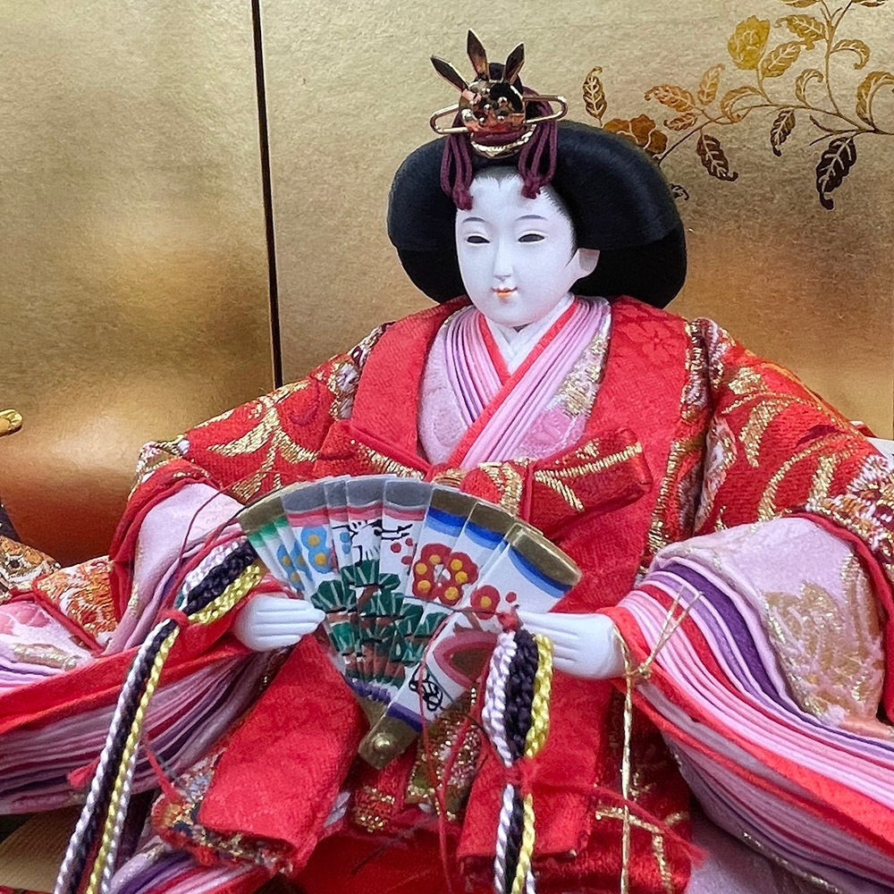雛人形 久月 ひな人形 お祝い 平飾り 西陣織 金襴 親王飾り 二人飾り 2