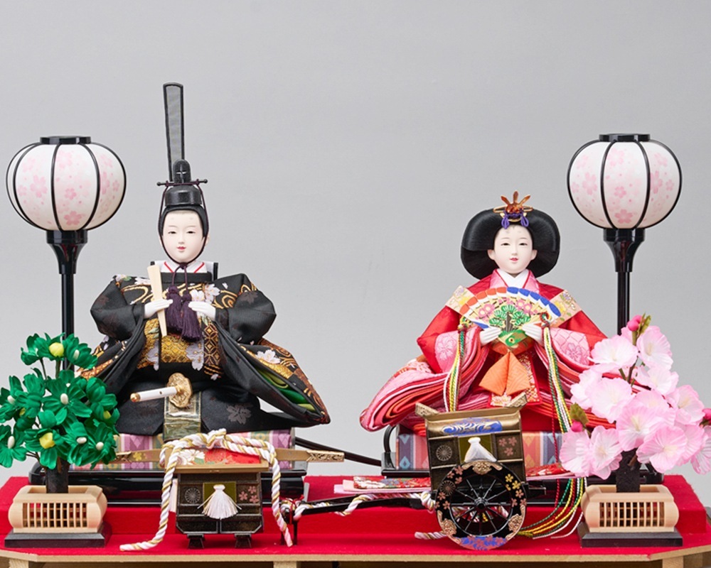 USED・極美品】雛人形 親王飾り ケース飾り