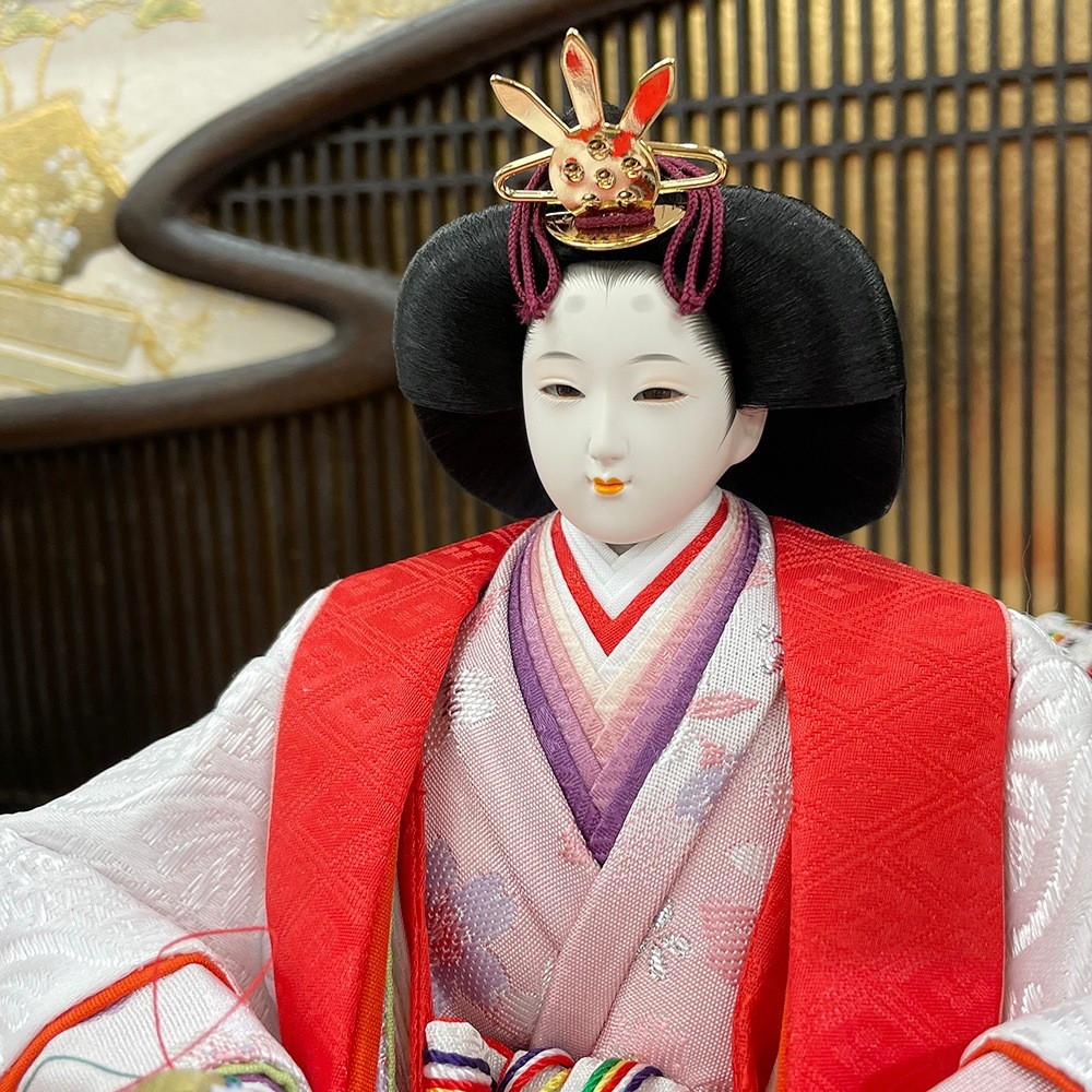 雛人形 久月 ひな人形 お祝い 平飾り 金駒刺繍 親王飾り 二人飾り 2人