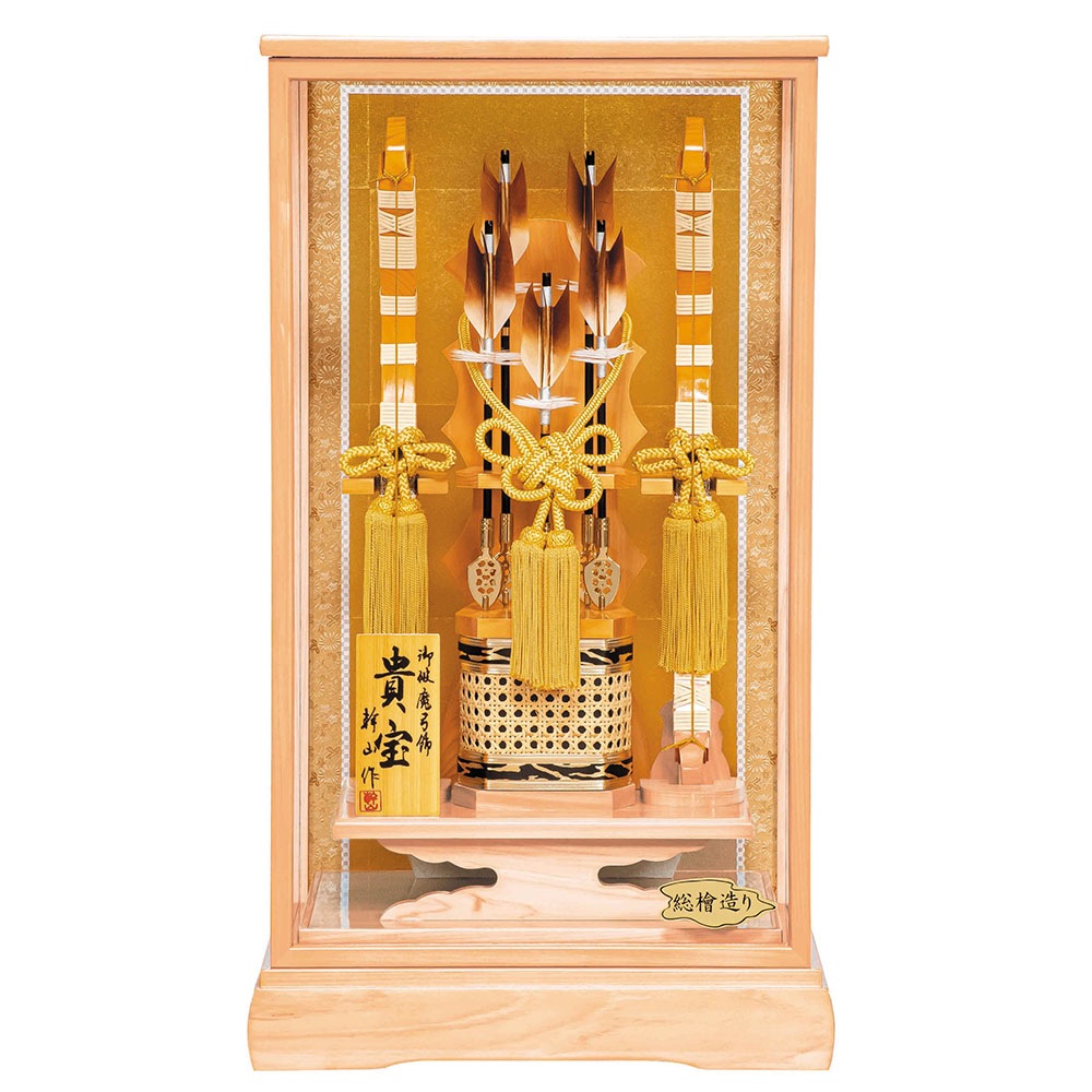 破魔弓飾り コンパクト 破魔矢 モダン 初正月飾り ケース飾り 20号 貴