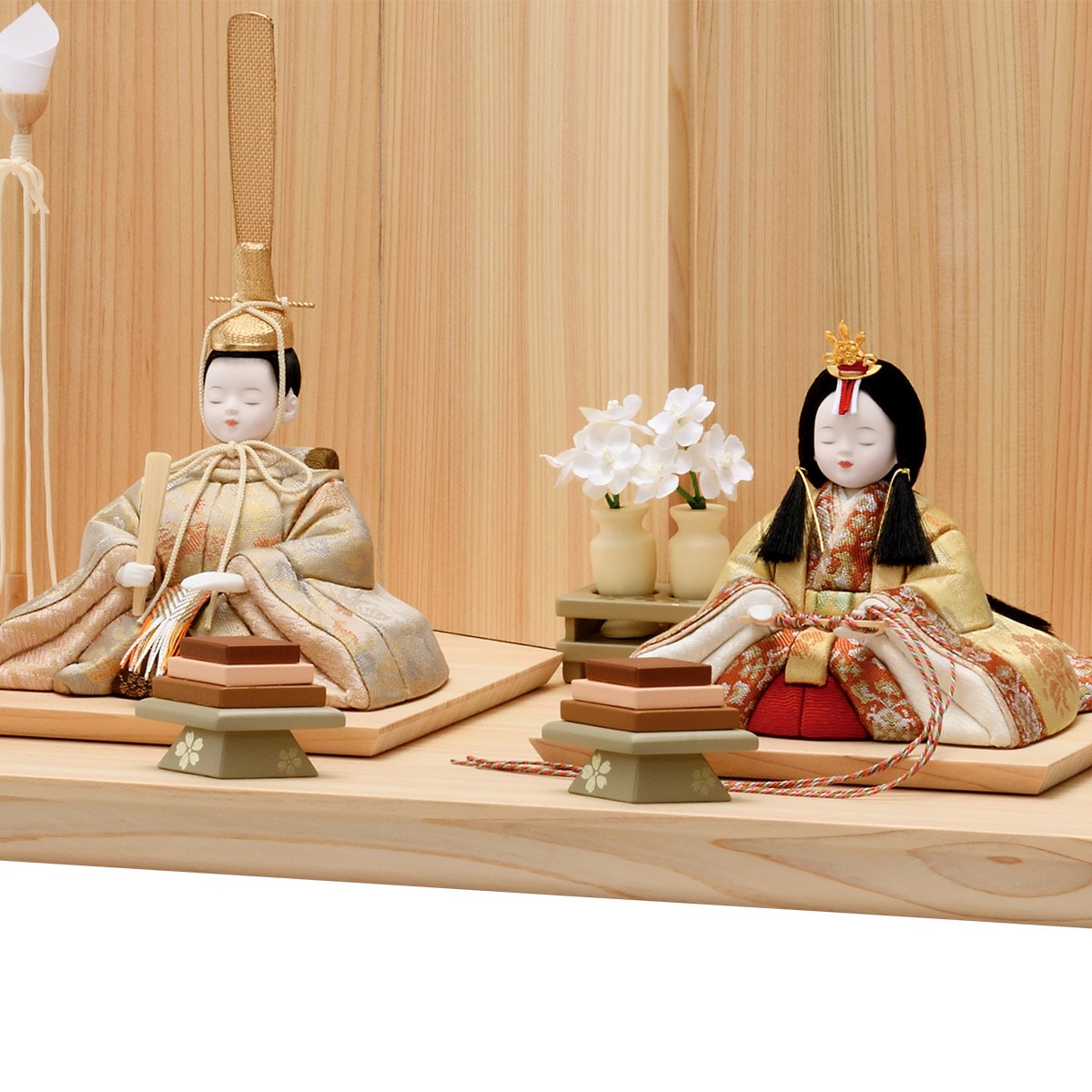 雛人形 コンパクト かわいい マンション 女の子 ミニ モダン ベージュ