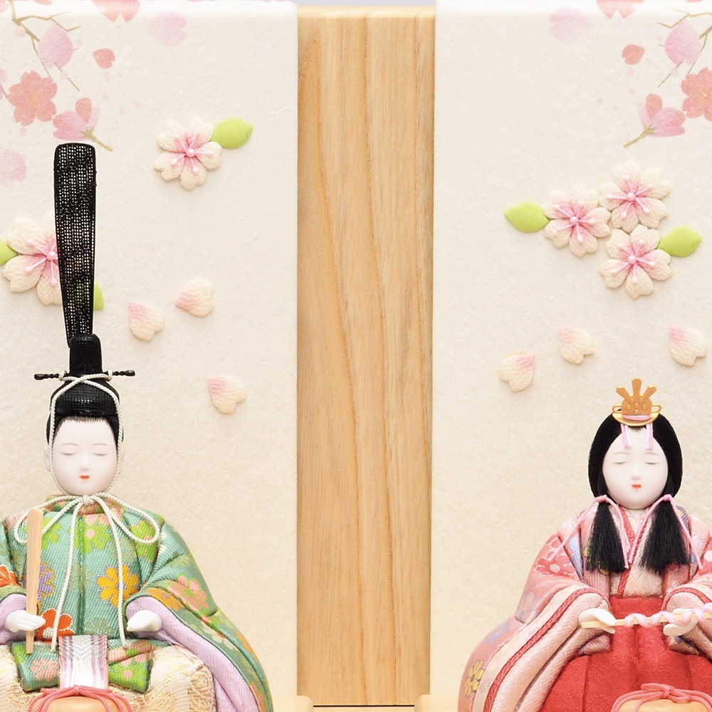 雛人形 お祝い 木目込み 一秀 ひな人形 親王飾り 花雛 伝統工芸産業品
