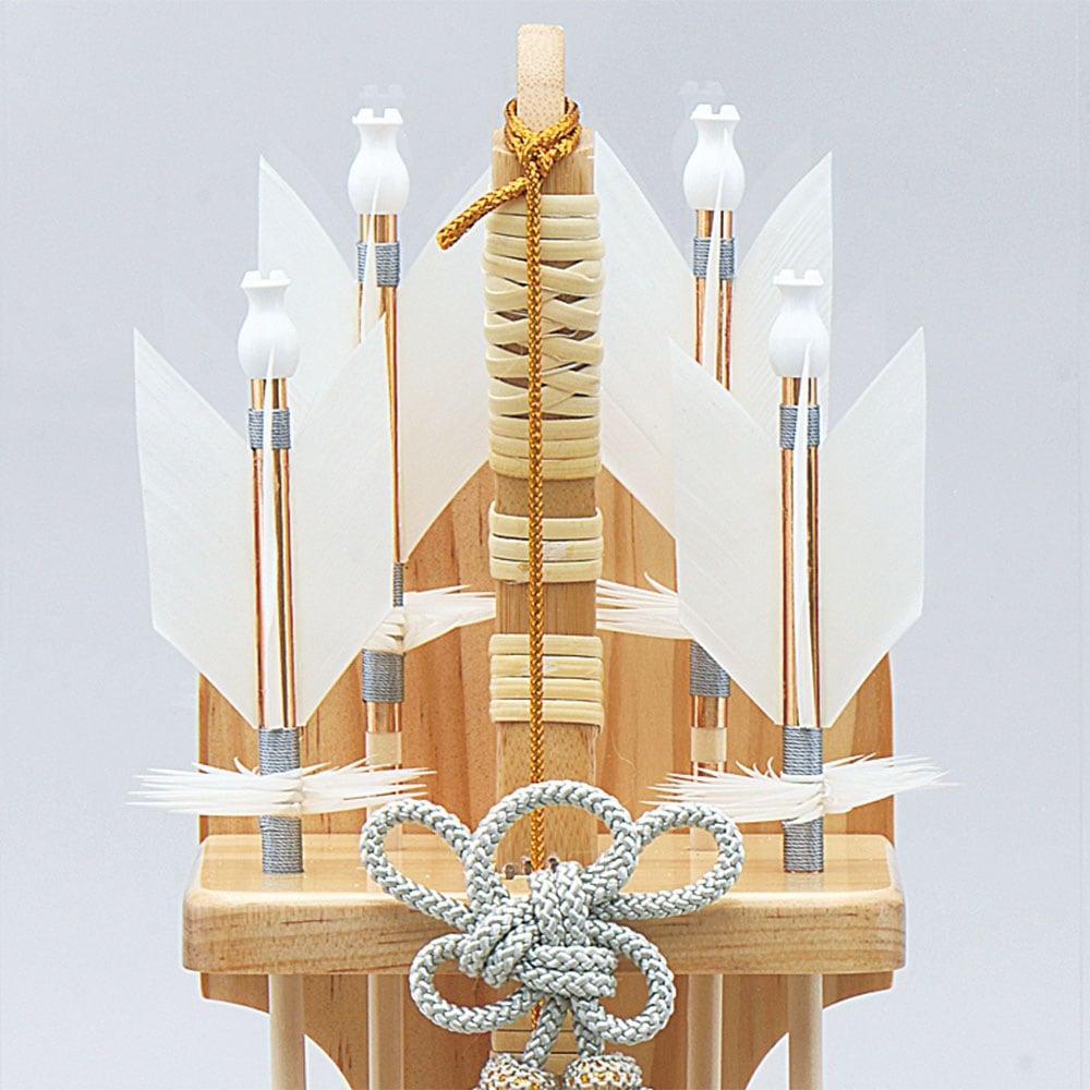 破魔弓 おしゃれ お祝い 8号 アクリル 光明 木目 ナチュラル 破魔矢