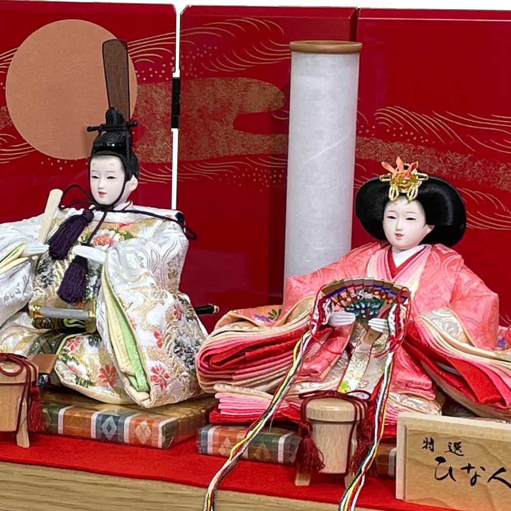 雛人形 久月 ひな人形 お祝い 収納飾り 収納式 銘木 楢 親王飾り 二人