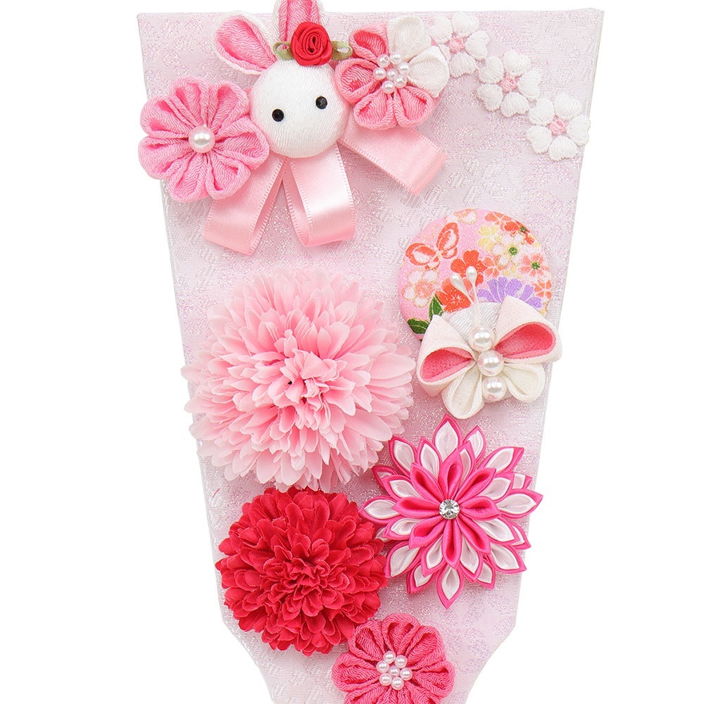 羽子板 単品 お祝い 10号 優 つまみ細工 黄 ピンク 赤 うさぎ 白 おしゃれ かわいい 可愛い コンパクト モダン 2024 久月 羽子板 お祝い 初正月 9号 つまみ細工 金赤花 壁掛け 額飾り