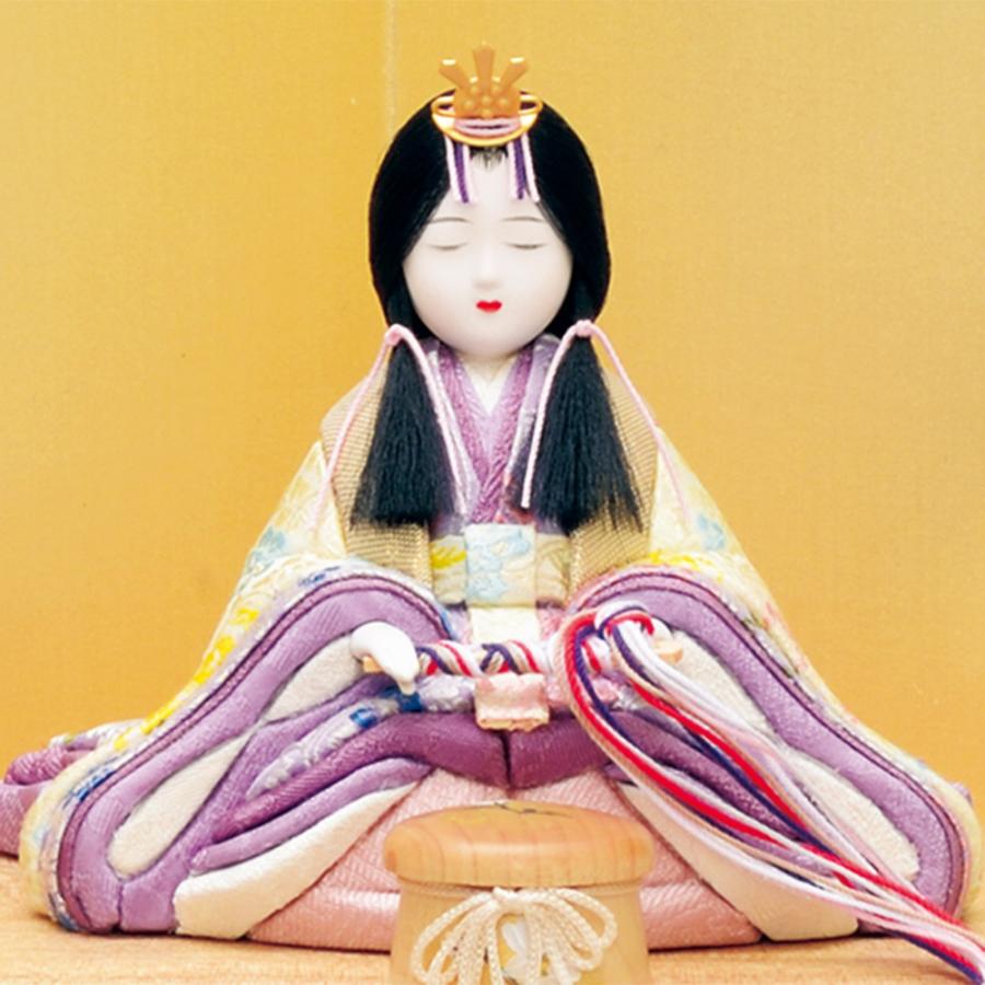 雛人形 コンパクト 木目込み 一秀 ひな人形 親王飾 紫音雛17号 伝統