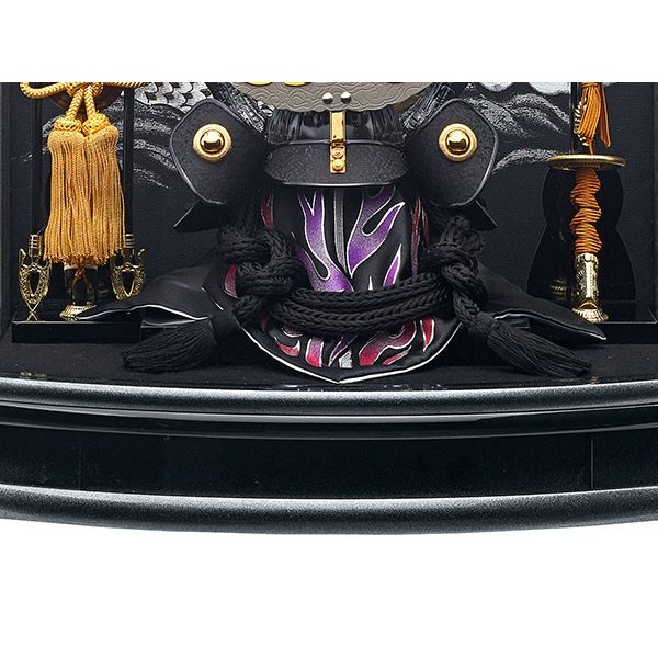 五月人形 ケース入兜 13号 愛兜 直江兼続 六角ケース 2024-yb012 幅