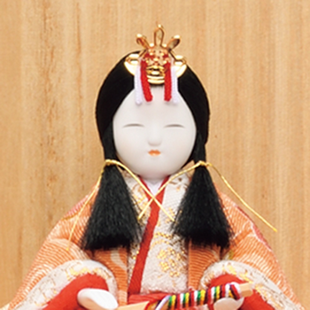 雛人形 お祝い 木目込み 一秀 ひな人形 五人飾り 安土雛 親王 官女 茶