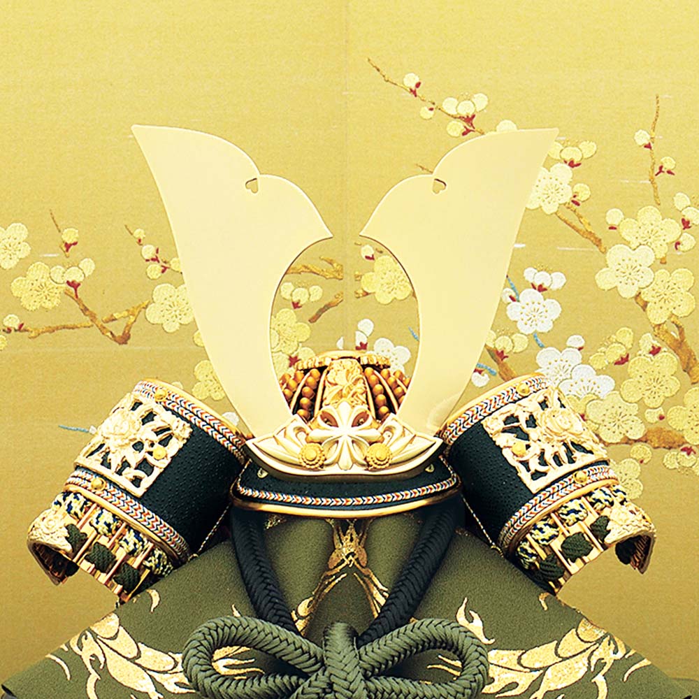 五月人形 5月人形 兜飾り 7号 翠光兜 二曲屏風 金 おしゃれ |