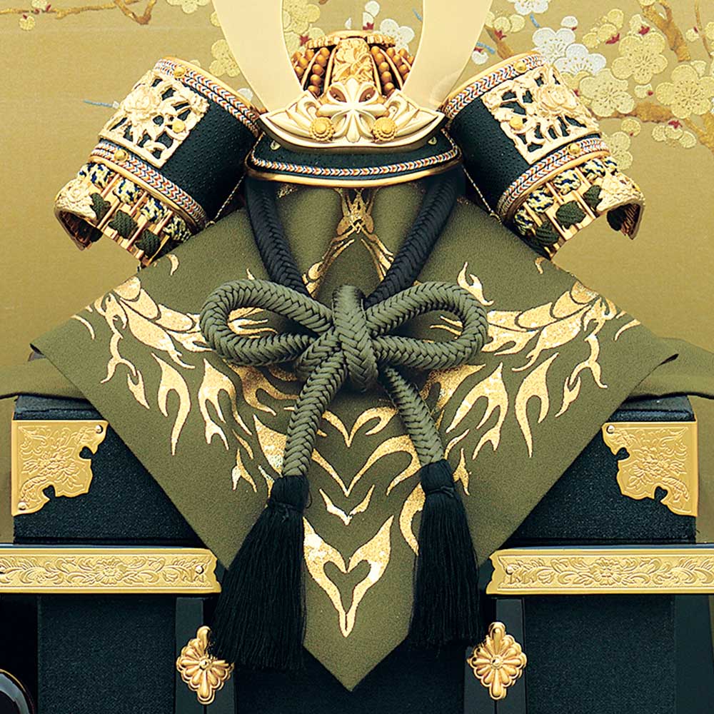 五月人形 5月人形 兜飾り 7号 翠光兜 二曲屏風 金 おしゃれ |