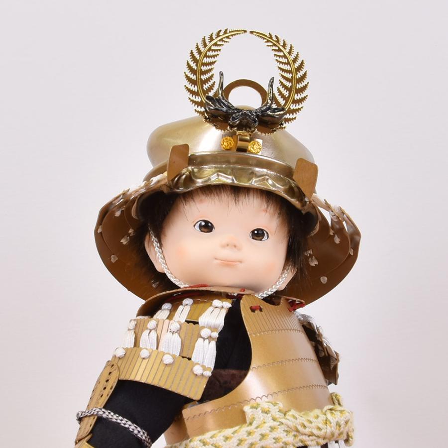 未使用　五月人形　男の子 五月人形 コンパクト おしゃれ 大将飾り 壱三 鈴甲子雄山 壹三作