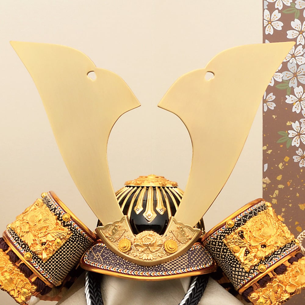 五月人形 お祝い 初節句 コンパクト 兜飾り 収納飾り 10号 紫段兜