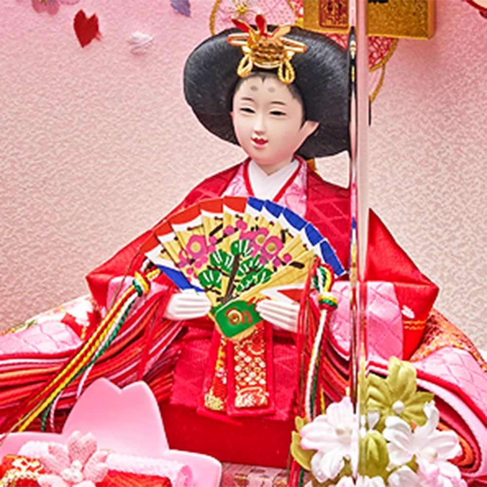 雛人形 ケース飾り ひな人形 おしゃれ お雛様 彩乃 豆親王 親王飾り 紫