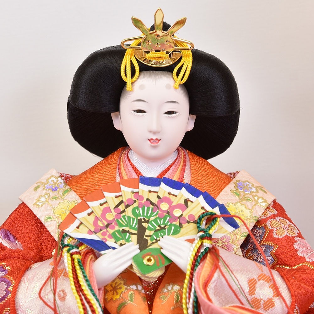 お雛様　立ち雛　木目込み人形　久月　ガラスケース付き　雪洞付き お雛様 立ち雛 木目込み人形 久月 ガラスケース付き 雪洞付き