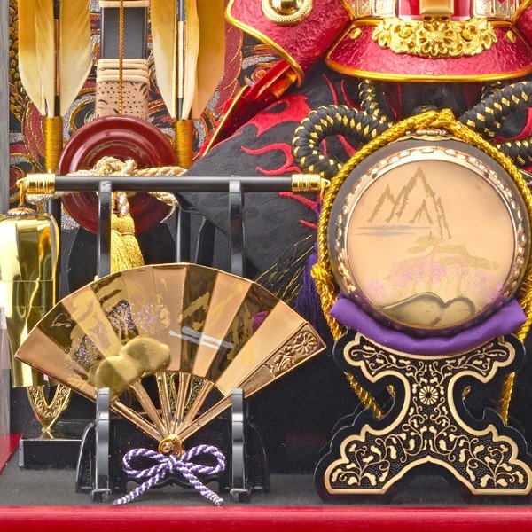 五月人形 真田幸村 兜飾りセット アクリルケース飾り コンパクト