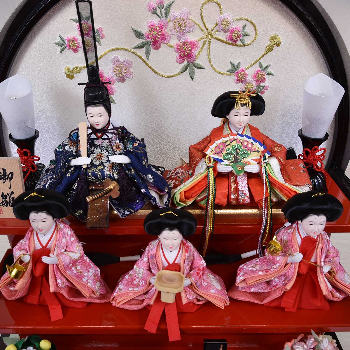 雛人形 コンパクト ミニサイズ 選べる 円形 丸型 女の子 初節句 ケース