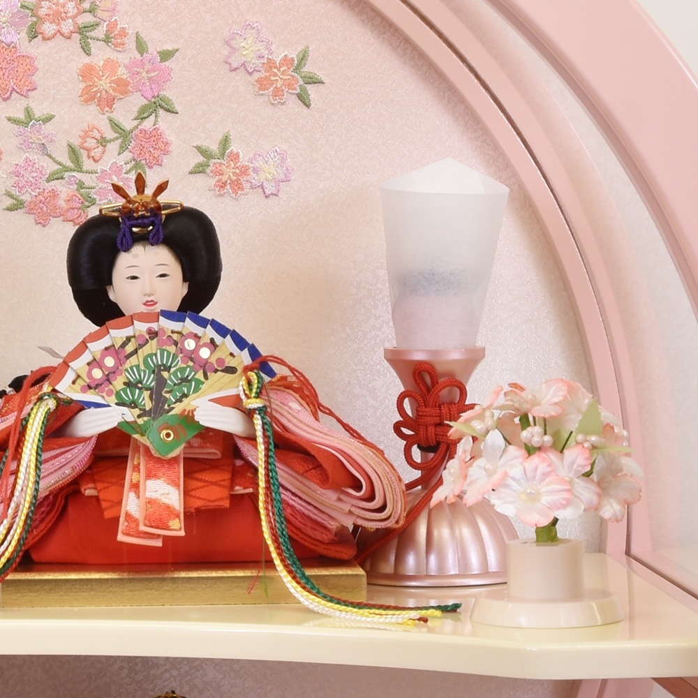 雛人形 コンパクト ミニサイズ 選べる 円形 丸型 女の子 初節句 ケース