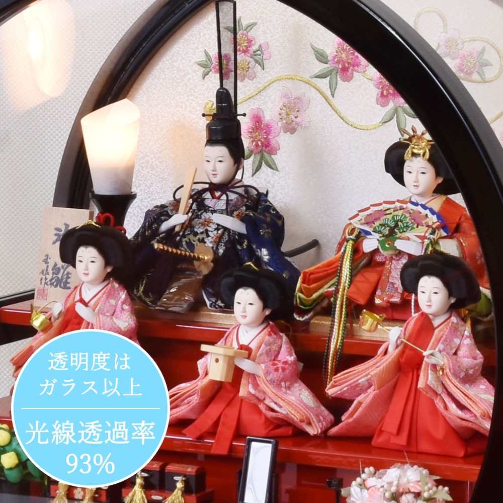 雛人形 コンパクト ミニサイズ 選べる 円形 丸型 女の子 初節句 ケース