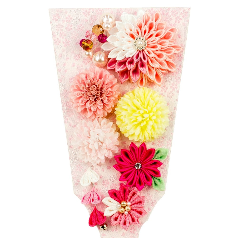 羽子板 単品 お祝い 10号 優 つまみ細工 黄 ピンク 赤 うさぎ 白 おしゃれ かわいい 可愛い コンパクト モダン 2024 久月 羽子板 お祝い 初正月 9号 つまみ細工 金赤花 壁掛け 額飾り