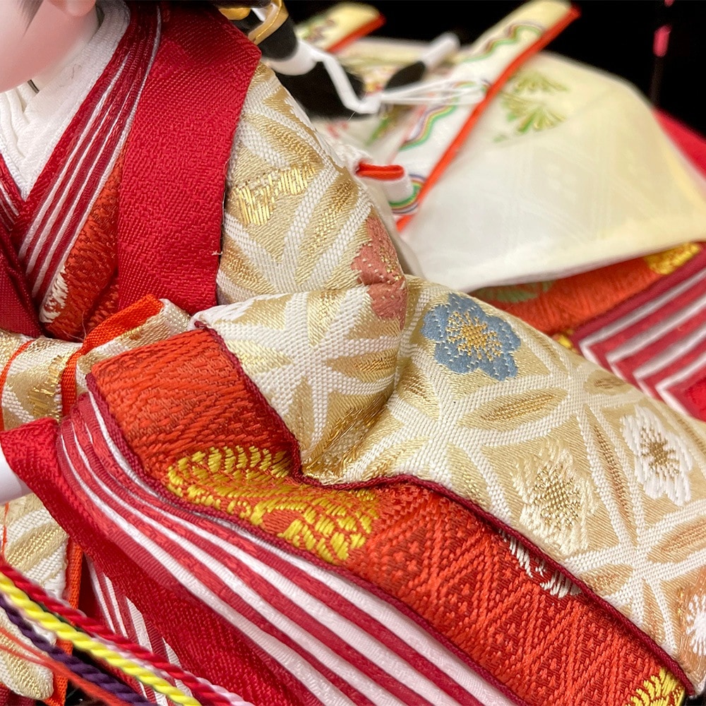 雛人形 親王飾り ひな人形 コンパクト 金屏風 初節句 優香 お雛様