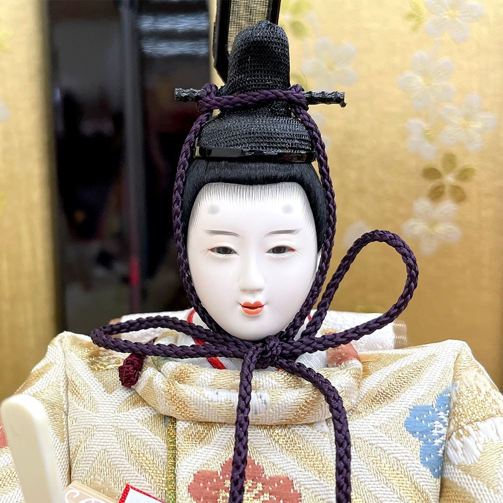 雛人形 親王飾り ひな人形 コンパクト 金屏風 初節句 優香 お雛様