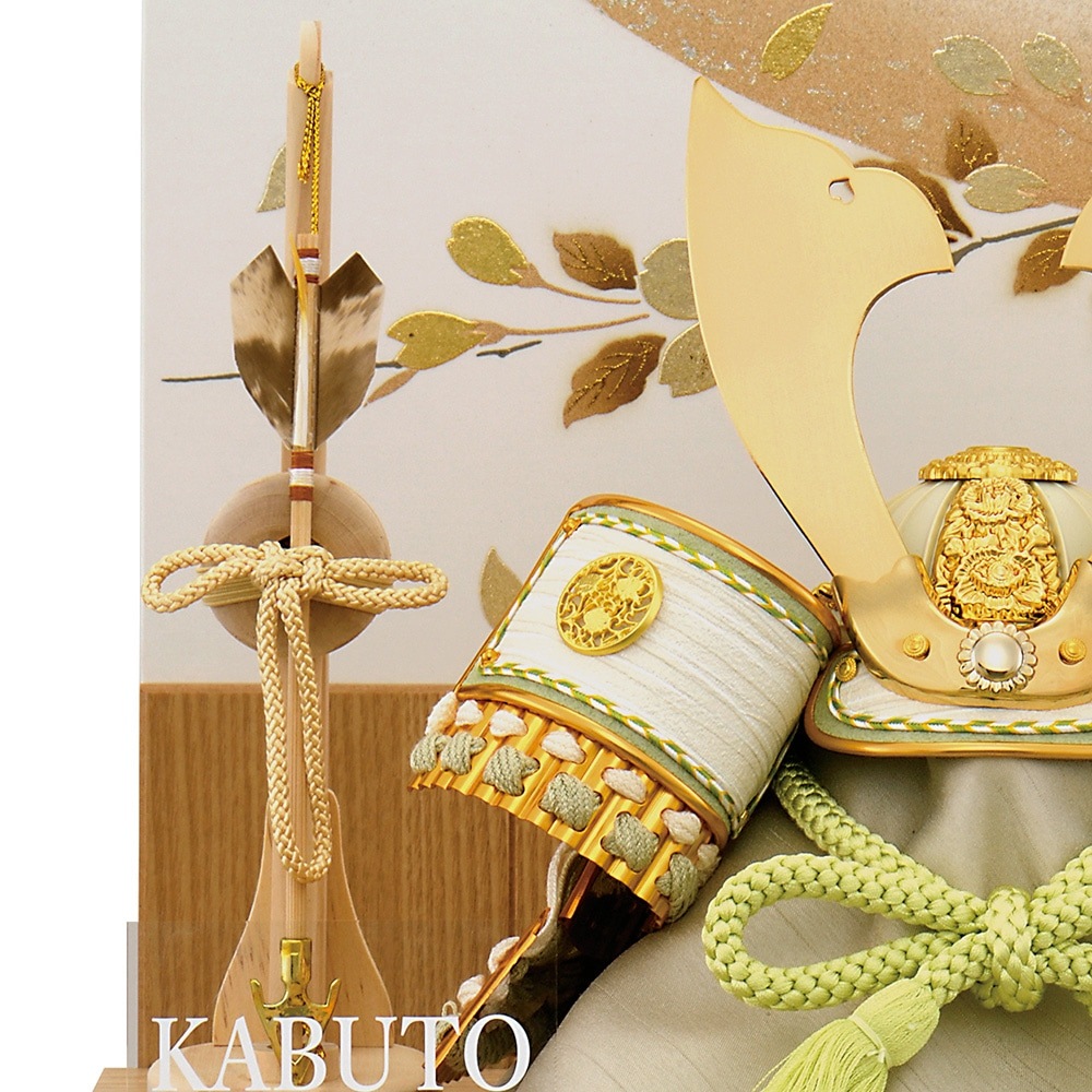 五月人形 お祝い 初節句 コンパクト 兜飾り 平飾り 8号 白金大鍬兜