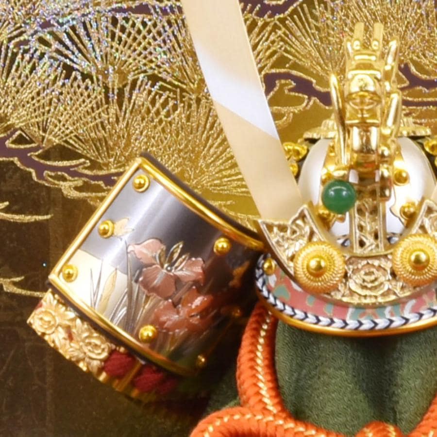 五月人形 コンパクト 兜飾り 久月作 大鍬兜 おしゃれ カッコいい