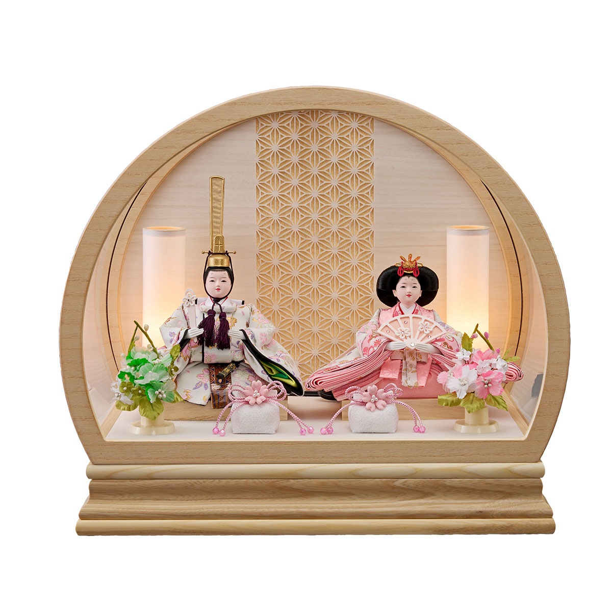 雛人形 ケース入り 丸型 選べる コンパクト ケース飾り ひな人形