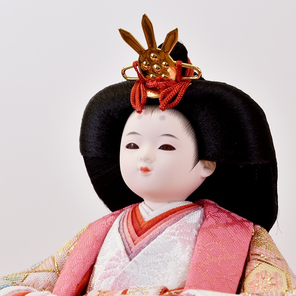 雛人形 ひな人形 親王飾り 平飾り ミニサイズ おぼこ 幼顔 コンパクト
